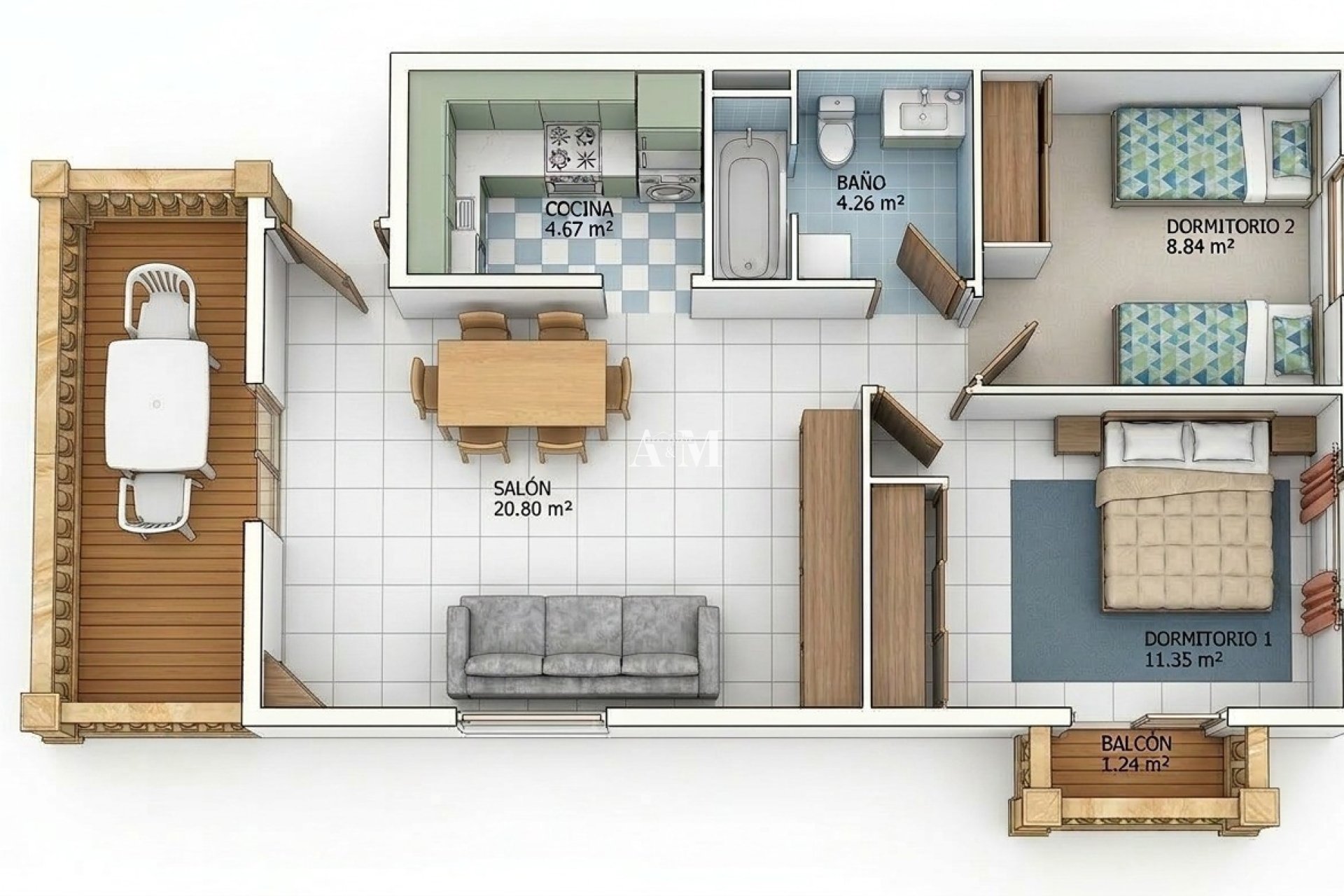 Location à long terme - Appartement - La Mata