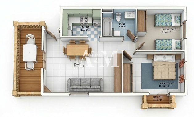 Alquiler a largo plazo - Apartamento / piso - La Mata